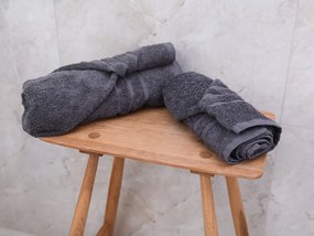2x osuška Comfort 70x140 cm tmavosivá, 100% bavlna