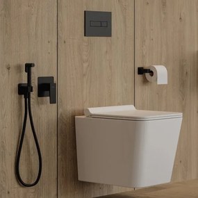 OMNIRES NL80510BL - Držiak toaletného papiera NELSON matná čierna