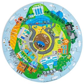 Bigjigs Toys Kruhové puzzle Recyklácia