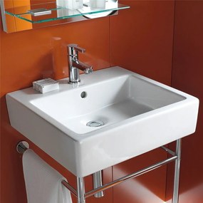 DURAVIT Vero umývadlo do nábytku s otvorom, s prepadom, 500 x 470 mm, biela, s povrchom WonderGliss, 04545000001