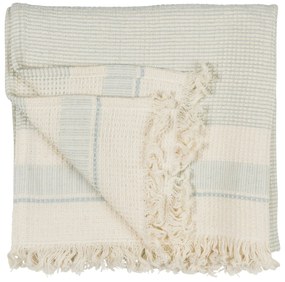 Ib Laursen Bavlnený uterák Hammam Light Blue 50 × 100 cm