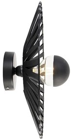 Rustikálna nástenná lampa čierna 40 cm - Leia