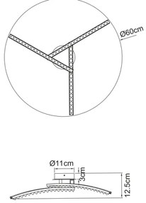 Globo 67169-18IP - LED Kúpeľňový prisadený luster JULES 3xLED/6W/230V IP44