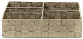 Organizér Compactor TEX 32 x 25 x 8 cm, 5 dielov, svetlo hnedá