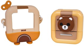 Detský fotoaparát s tlačiarňou – Medveď alebo Kačka + fixky a nálepky Tvar: Kačka