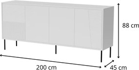 Komoda ABI 200 cm biela