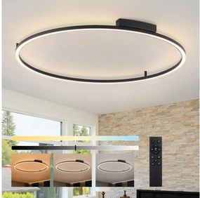 Brilagi - LED stmievateľné svietidlo PORTOFINO LED/85W/230V pr. 120 cm čierna + diaľkové ovládanie