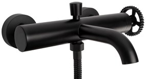 Rea Vertigo, vaňová batéria s ručnou sprchovou súpravou, čierna matná, REA-B9669