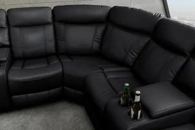 Rohová sedacia súprava Relax 47590 Hollywood - Čierna  - Komfort-nábytok