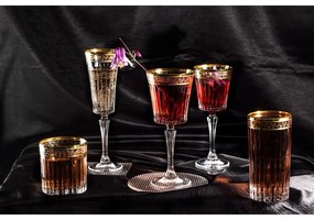 BOHEMIA PRESTIGE DORATO POHÁR NA VÍNO 300ML SADA 6 KS