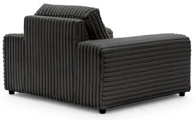 Tmavosivé menčestrové kreslo Justin – Ropez