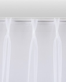 Záclona so systémom FLEX (dvojité spony flex) farba produktu biela látka polopriehľadný