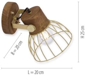 Leuchten Direkt 11486-60 - Nástenné bodové svietidlo ALAMI 1xE27/25W/230V