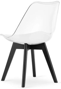 Jedálenská stolička MARK priesvitná (čierne nohy)