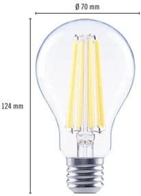 LED žiarovka FLAIR A70 E27 15W/125W 2000lm 2700K číra stmievateľná