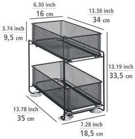 WENKO 69768800 - Držiak na zásuvku GIOMA 35x33,5 cm čierny