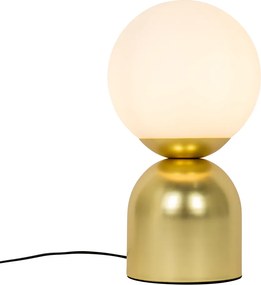 Stolná lampa Hotel Chic zlatá s opálovým sklom - Pallon Trend