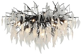 Krištáľový prisadený luster 10xG9/40W/230V čierna