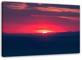 Obraz na plátně Červený západ slunce - 90x60 cm