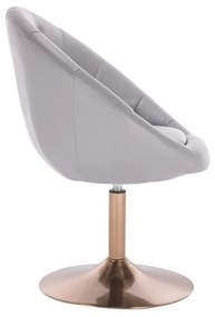 LuxuryForm DESIGN Kreslo VERA na zlatom tanieri - šedé