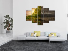 Obraz - Kolobeh života (150x105 cm)