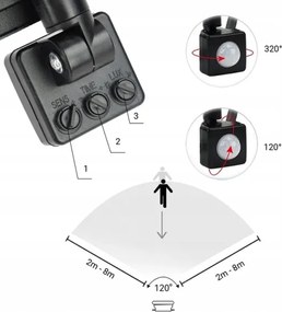 LED Vonkajší reflektor so senzorom LED/100W/230V 4000K IP65 čierna
