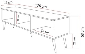 TV skrinka BOSTON III čierna 175cm