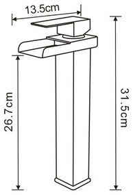 Mexen Hydra, vysoká umývadlová batéria, zlatá, 744910-50