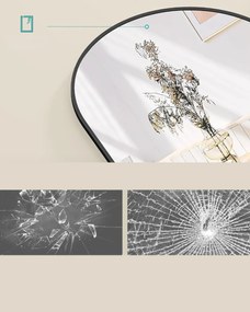 Volně stojící zrcadlo Bleer 160 cm černé