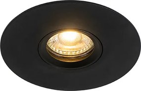 Moderné zapustené bodové svetlo čierne 12 cm - Buco