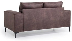 Hnedá pohovka z imitácie kože 164 cm Copenhagen – Scandic