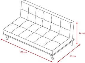 Rozkladacia pohovka Niklas, hnedá