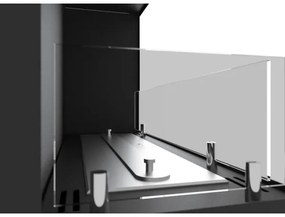 InFire - Rohový BIO krb 45x90 cm 3kW čierna
