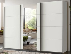 Šatníková skriňa Bern, šírka 313 cm/extra výška 236 cm, biela