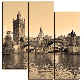Obraz na plátne - Karlov most v Prahe - štvorec 3259FC (75x75 cm)
