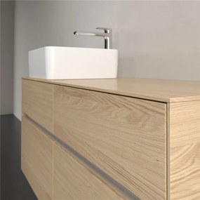 VILLEROY &amp; BOCH Collaro závesná skrinka pod umývadlo na dosku (umývadlo vľavo), 4 zásuvky, s LED osvetlením, 1200 x 500 x 548 mm, Nordic Oak, C042B0VJ