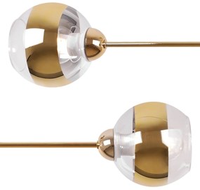 Light Home Stropné svietidlo Asturia, 2x zlaté/transparentné sklenené tienidlo, G