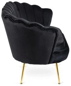 Vintino zamatová sedačka ZORAYA čierna