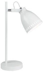 Kondela Stolná lampa, biela/kov, AIDEN TYP 1