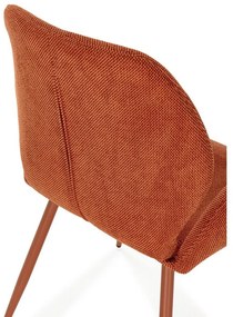 Terakotové čalúnené jedálenské kreslá v súprave 2 ks Ansu – Marckeric