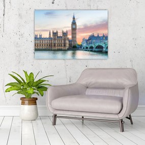 Obraz - Londýn v pastelových farbách (90x60 cm)