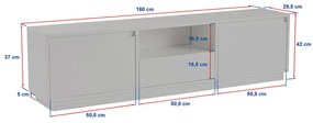 TV stolík Vanguard Fressia Marble
