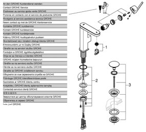 GROHE 23958003 - Batéria PLUS, veľkosť M, lesklý chróm