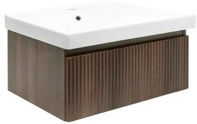 Kúpeľňová skrinka s umývadlom SAT Evolution 78x30x44,8 cm matný orech SATEVO80NAU1, 1 ks