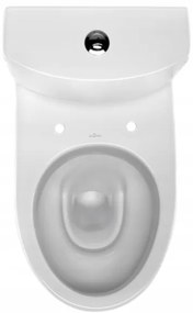 Cersanit Parva, kombi wc s horizontálnym odtokom, bočný prívod vody, splachovanie 3/6L + antibakteriálne sedátko z duroplastu, biela, K27-001