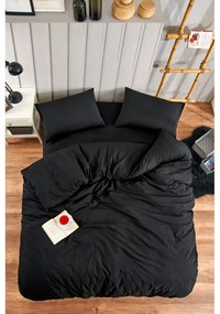 Čierne obliečky na jednolôžko/predĺžené s plachtou/3-dielne 160x220 cm Classic – Mila Home