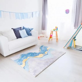 Protišmykový koberec NOVO mramor / zlatý