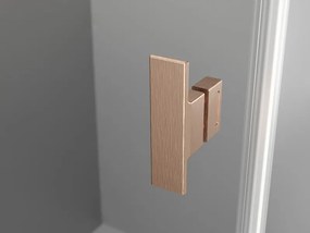 Mexen, Mexen Mist Duo sklápací sprchový kút 105 x 80 cm, transparentný, brúsená meď - 8A4-105-080-65-00