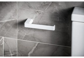 Biely nástenný kovový držiak na toaletný papier Gedy Pirenei – Sapho