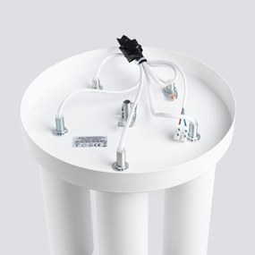 Stropné svietidlo Lagos, 5x biele kovové tienidlo